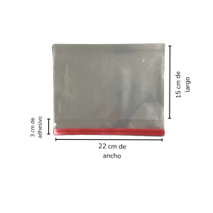 bolsa con adhesivo 22x15