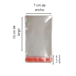 Bolsa Celofán Con Adhesivo 7x10